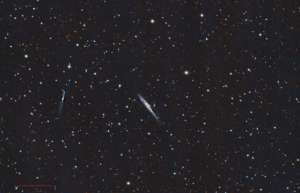 NGC 4656 und NGC 4631 Balken-Spiralgalaxien im Sternbild Jagdhunde